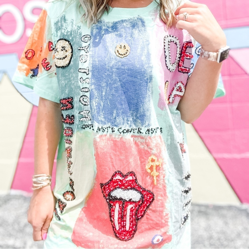 Sequin Graphic Tee